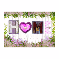 Planete Discount PD13776-150-105 papier-peint Papier peint non tissé Vert, Violet, Blanc