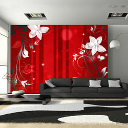 Papier peint intissé Fleurs Flowering scarlet - PD13449-400-280