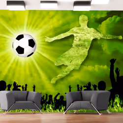 Planete Discount PD14154-400-280, Papier peint non tissé, Noir, Vert, Noir, Vert, Victory!, 4000 mm, 50 cm