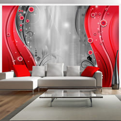 Papier peint intissé Fonds et Dessins Behind the curtain of red - PD13780-400-280