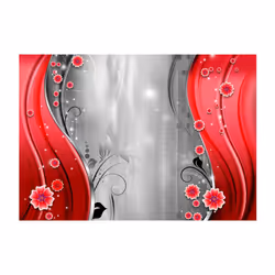Papier peint intissé Fonds et Dessins Behind the curtain of red - PD13780-400-280