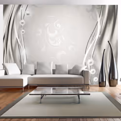 Planete Discount PD13781-400-280, Papier peint non tissé, Gris, Perle, Argent, Argent, Gris, Nacré, 120 g/m², Subtlety of pea ...