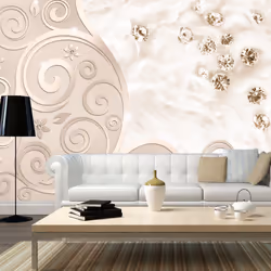 Planete Discount PD13791-100-70, Papier peint non tissé, Beige, Or, Rose, Blanc, Blanc, Beige, Rose, Doré, 120 g/m², Diamond ...