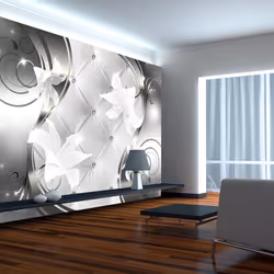Planete Discount PD13451-150-105, Papier peint non tissé, Argent, Blanc, Argent, Blanc, 120 g/m², Trust, 1500 mm