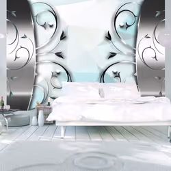 Planete Discount PD13793-400-280, Papier peint non tissé, Argent, Turquoise, Turquoise, Argent, 120 g/m², Silver gate, 4000 m ...