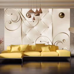 Planete Discount PD13795-400-280, Papier peint non tissé, Crème, Or, Doré, Crème, 120 g/m², Elegant accent, 4000 mm