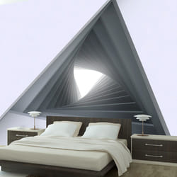 Planete Discount PD13038-350-245 papier-peint Papier peint non tissé Gris, Argent, Blanc