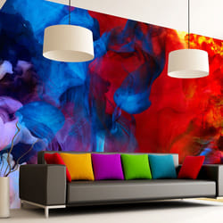 Papier peint intissé Abstractions Colored flames - PD13040-400-280