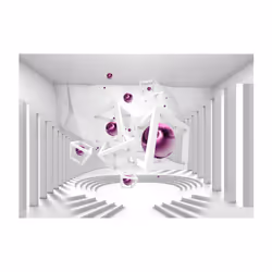 Planete Discount PD13049-100-70 papier-peint Papier peint non tissé Gris, Violet, Blanc