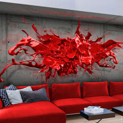 Planete Discount PD13057-100-70 papier-peint Papier peint non tissé Noir, Gris, Rouge