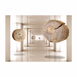 Planete Discount PD12929-100-70 papier-peint Papier peint non tissé Beige, Blanc