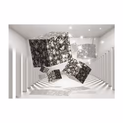 Planete Discount PD13064-250-175 papier-peint Papier peint non tissé Noir, Gris, Blanc