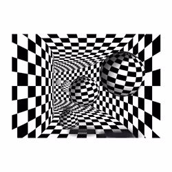 Papier peint intissé Abstractions Black & White Corridor - PD13066-400-280