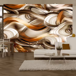 Planete Discount PD13067-400-280, Papier peint non tissé, Orange, Blanc, Orange, Blanc, 120 g/m², Tangled Madness, 4000 mm