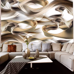 Planete Discount PD13068-400-280, Papier peint non tissé, Beige, Blanc, Blanc, Beige, 120 g/m², Twisted World, 4000 mm