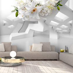 Planete Discount PD13074-100-70 papier-peint Papier peint non tissé Vert, Gris, Blanc