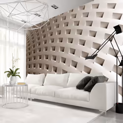 Planete Discount PD13811-400-280, Papier peint non tissé, Beige, Beige, 120 g/m², The Construction of Modernity, 4000 mm