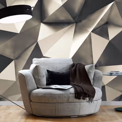 Planete Discount PD13077-400-280, Papier peint non tissé, Gris, Argent, Argent, Gris, 120 g/m², Cosmic Silver, 4000 mm