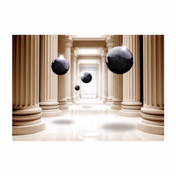 Planete Discount PD12941-200-140 papier-peint Papier peint non tissé Beige, Noir, Blanc
