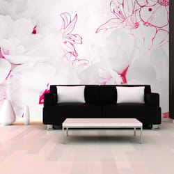 Planete Discount PD13459-250-175 papier-peint Papier peint non tissé Rose, Blanc