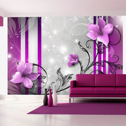 Papier peint intissé Fleurs Violet buds - PD13463-400-280