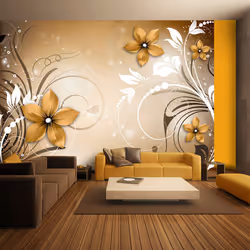 Planete Discount PD13464-400-280, Papier peint non tissé, Blanc, Jaune, Blanc, Jaune, 120 g/m², Brown rhapsody, 4000 mm