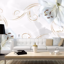 Planete Discount PD13471-400-280, Papier peint non tissé, Or, Vert, Blanc, Blanc, Doré, Vert, 120 g/m², White dancers, 4000 m ...
