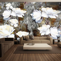 Planete Discount PD13472-350-245 papier-peint Papier peint non tissé Gris, Blanc