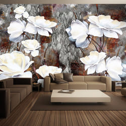 Planete Discount PD13474-350-245 papier-peint Papier peint non tissé Gris, Blanc