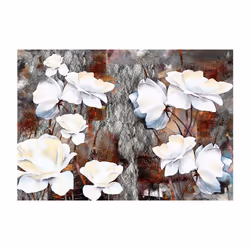 Planete Discount PD13474-350-245 papier-peint Papier peint non tissé Gris, Blanc
