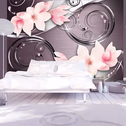Planete Discount PD13476-150-105, Papier peint non tissé, Gris, Rose, Rose, Gris, 120 g/m², Imagination rose, 1500 mm