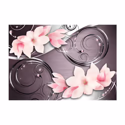 Planete Discount PD13476-150-105 papier-peint Papier peint non tissé Gris, Rose