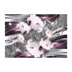 Planete Discount PD13486-200-140 papier-peint Papier peint non tissé Gris, Violet, Blanc