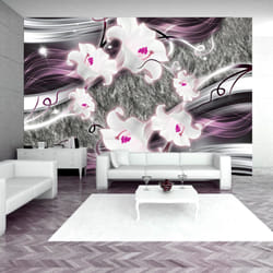 Planete Discount PD13486-350-245 papier-peint Papier peint non tissé Gris, Violet, Blanc