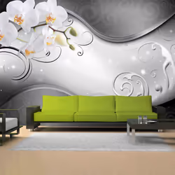 Planete Discount PD13487-350-245, Papier peint non tissé, Gris, Blanc, Blanc, Gris, 120 g/m², Milky sea, 3500 mm