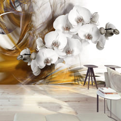 Planete Discount PD13495-200-140 papier-peint Papier peint non tissé Gris, Orange, Blanc, Jaune