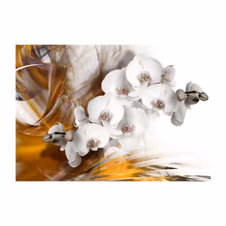 Planete Discount PD13495-200-140 papier-peint Papier peint non tissé Gris, Orange, Blanc, Jaune
