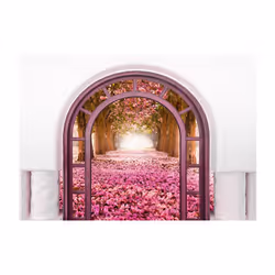 Planete Discount PD12945-200-140 papier-peint Papier peint non tissé Rose, Blanc
