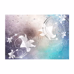 Papier peint intissé Fonds et Dessins Glass Flowers - PD13819-400-280