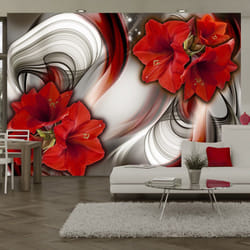Papier peint intissé Fleurs Amaryllis - Ballad of the Red - PD13517-400-280