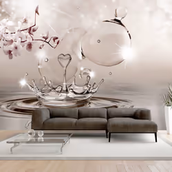 Planete Discount PD13100-350-245, Papier peint non tissé, Gris, Rose, Blanc, Blanc, Rose, Gris, 120 g/m², Nature of Love, 350 ...