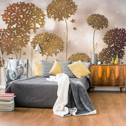 Planete Discount PD13523-200-140 papier-peint Papier peint non tissé Or, Rose, Jaune