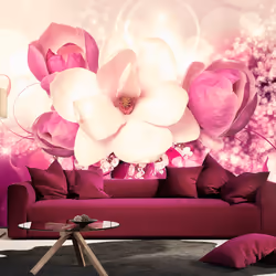 Planete Discount PD13524-400-280, Papier peint non tissé, Crème, Rose, Crème, Rose, 120 g/m², Amaranthine Admiration, 4000 mm