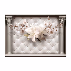 Planete Discount PD13822-100-70 papier-peint Papier peint non tissé Beige, Gris, Rose, Blanc