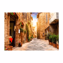 Papier peint intissé Ville et Architecture Colourful Street in Tuscany - PD14798-400-280