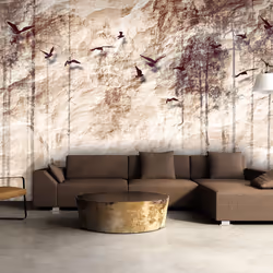 Planete Discount PD13234-400-280, Papier peint non tissé, Noir, Crème, Crème, Noir, 120 g/m², Nature en papier, 4000 mm