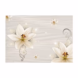 Papier peint intissé Fleurs Creamy Illusion - PD13544-400-280