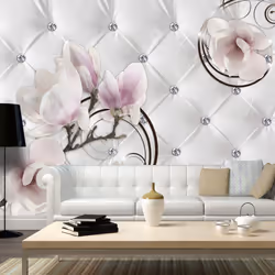 Planete Discount PD13545-350-245, Papier peint non tissé, Rose, Blanc, Rose, Blanc, 120 g/m², Flower Luxury, 3500 mm