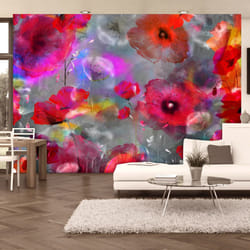 Papier peint intissé Fleurs Painted Poppies - PD13546-400-280