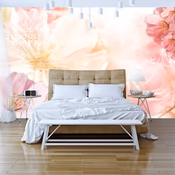 Planete Discount PD15030-400-280, Papier peint non tissé, Crème, Rose, Blanc, Blanc, Crème, Rose, 120 g/m², Romantic Message, ...